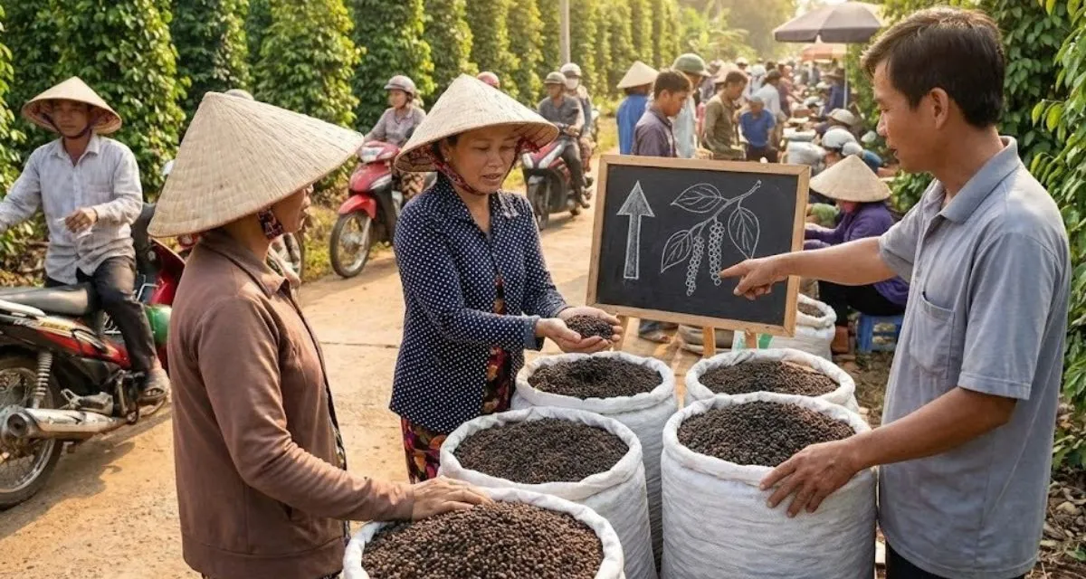 mối liên hệ giá tiêu xuất khẩu và giá tiêu trong nước