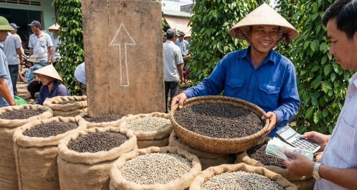 mối liên hệ giữa giá hồ tiêu trong nước và xuất khẩu