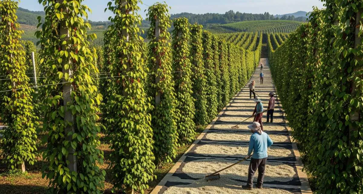 Cây hồ tiêu được trồng nhiều nhất ở vùng Tây Nguyên