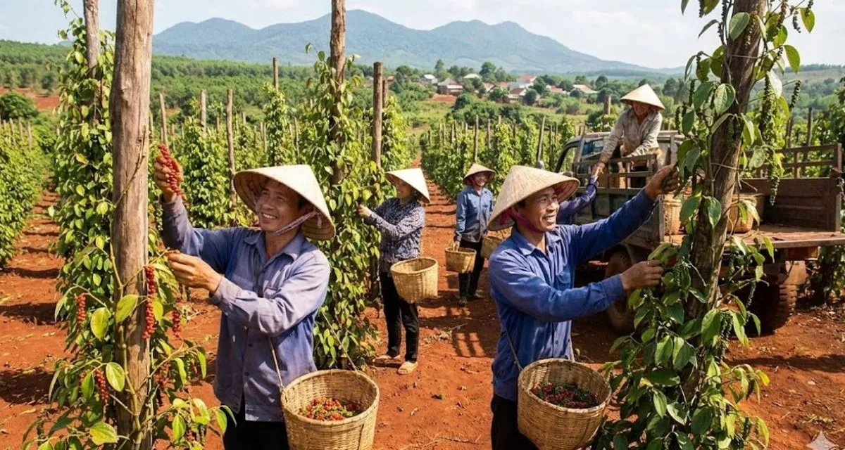 Sản Lượng Hồ Tiêu Việt Nam 2026: Thực Tế Từ Vườn Tiêu Tây Nguyên Và Lời Khuyên Cho Bà Con Sản lượng hồ tiêu Việt Nam tại vùng trồng tiêu Tây Nguyên