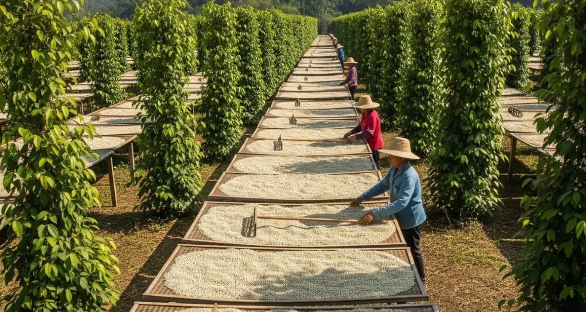 Quy trình làm hạt tiêu trắng