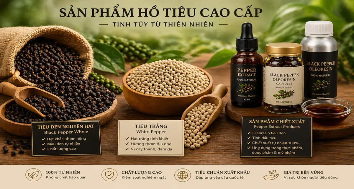 Các dòng sản phẩm hồ tiêu cao cấp được thị trường Trung Quốc ưa chuộng