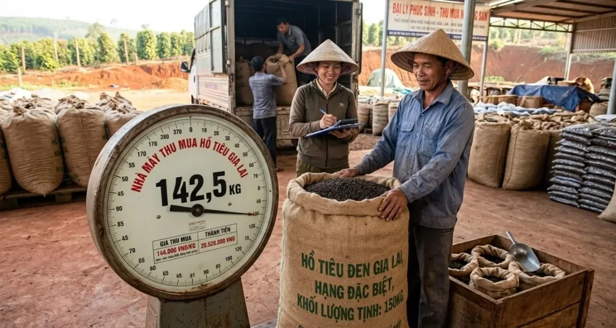 Bảng giá thu mua hồ tiêu hôm nay